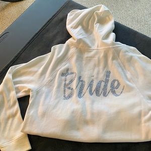 Victoria secret bride hooded sweatshirt. Worn once for about 1 hour.